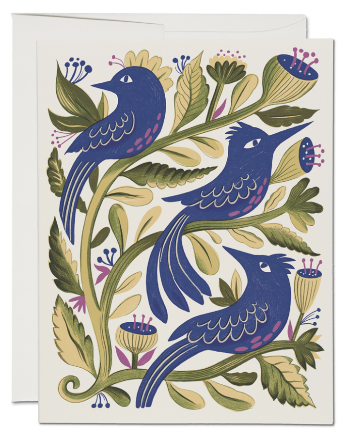 Purple Birds Card