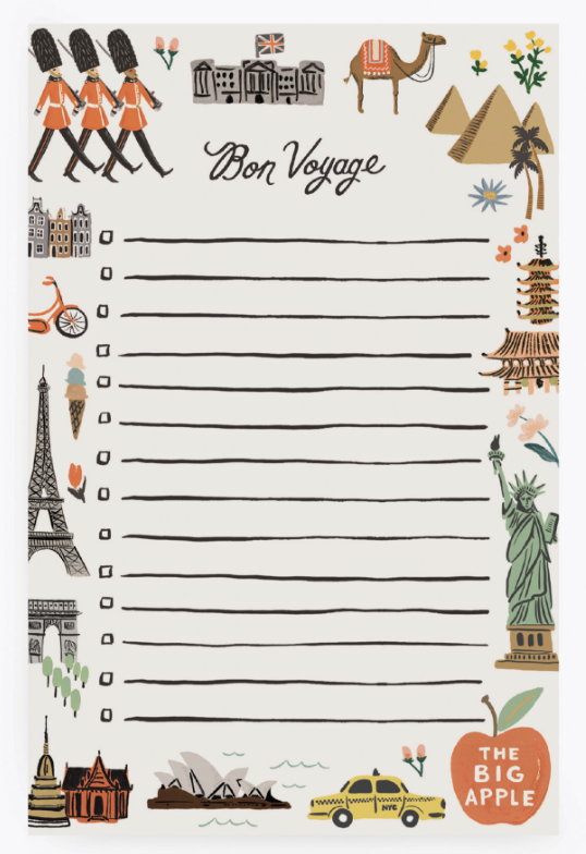 Bon Voyage Notepad