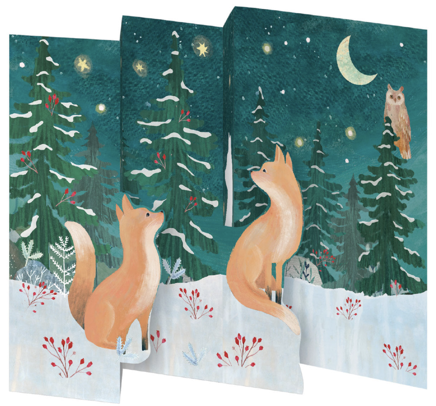 Moonlit Meadow Tri-fold Card Pack 2