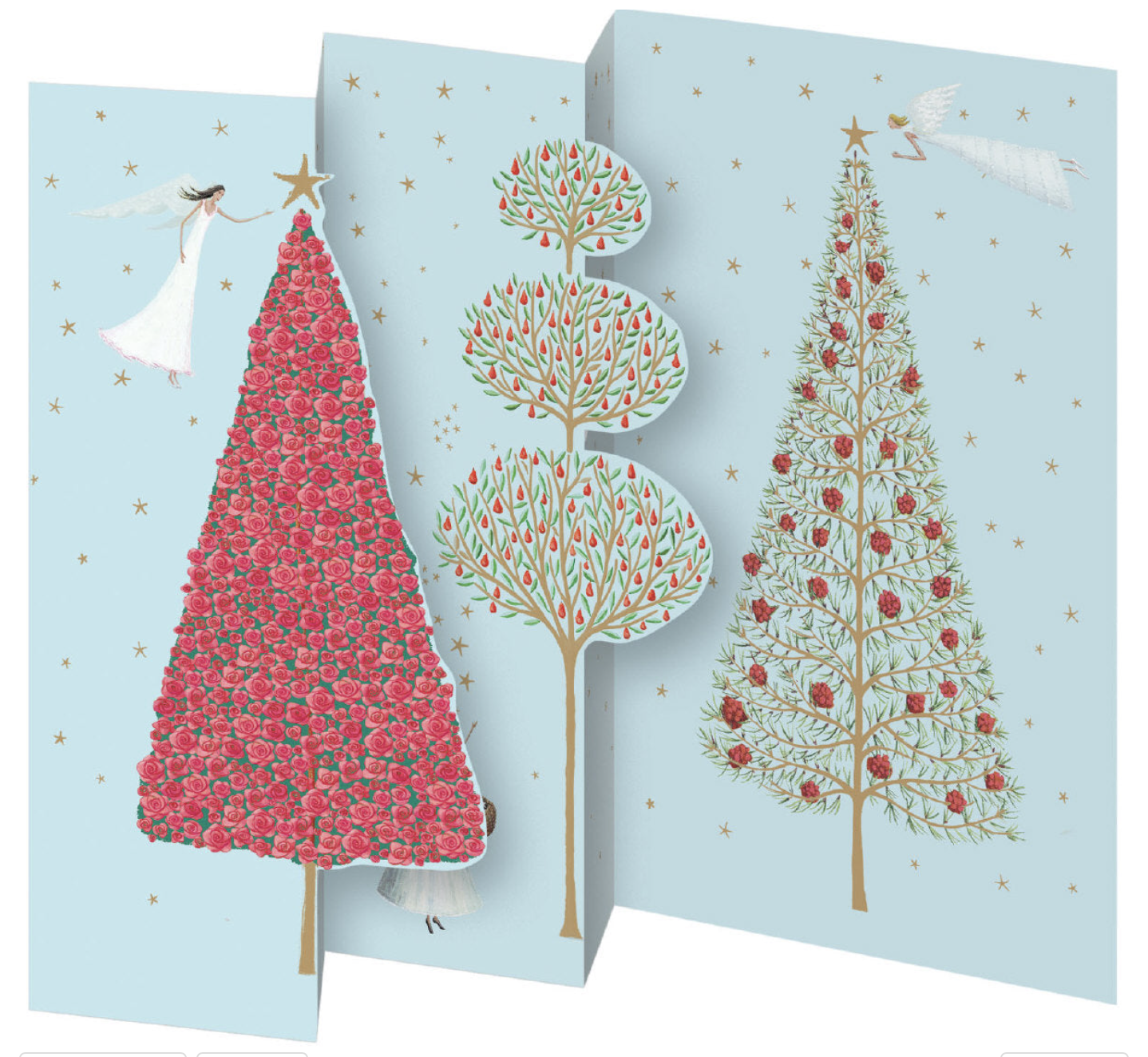 Christmas Tree Trif-old Card Pack 2