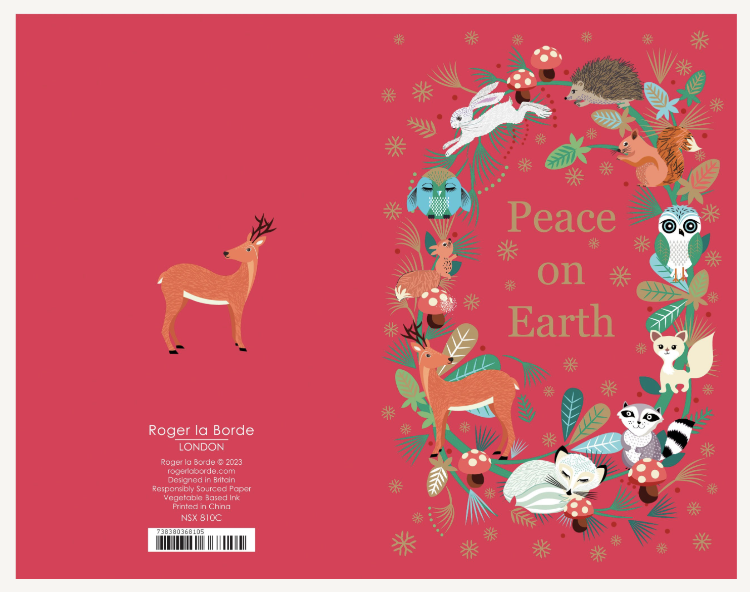 Peaceful Animal Wreath Foil Card Pack 2