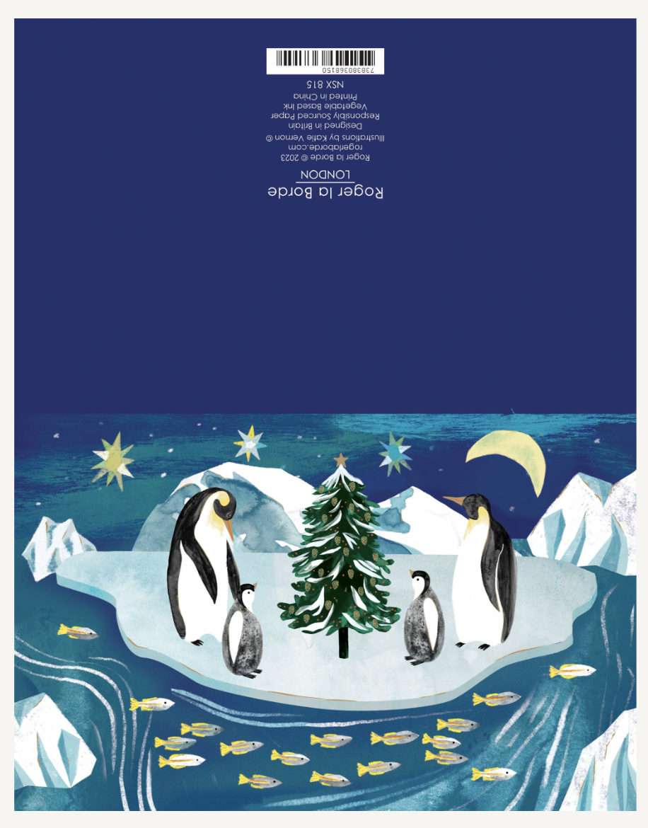Penguin Christmas Gold Foil Card Pack 2