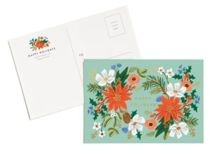 Holiday Floral Postcards