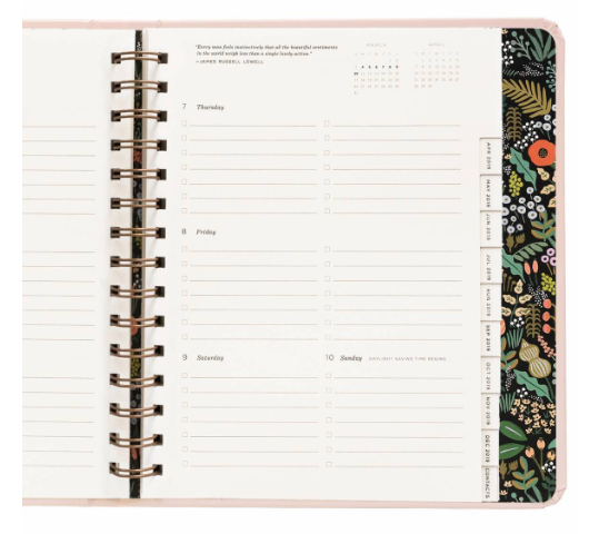 2019 Bouquet Covered Planner 11