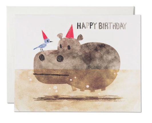 Bird and Hippo Card