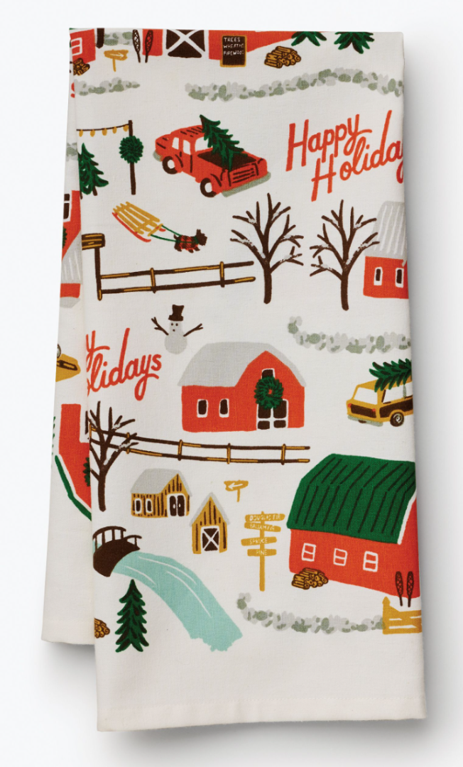 Christmas Tree Farm Tea Towel