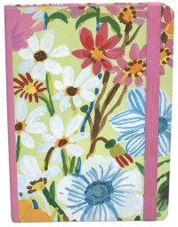 Flower Field A5 Hardback Journal with elastic binder