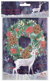 Silver Stag Advent Calendar Card 2