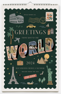 2024 Greetings From Around The World Wall Calendar
