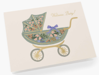 Floral Pram Greeting Card 2