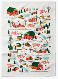 Christmas Tree Farm Tea Towel 2