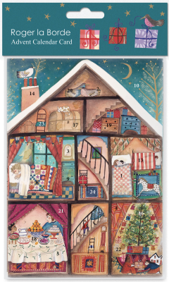 Christmas House Advent Calendar Card - Roger la Borde ACC033