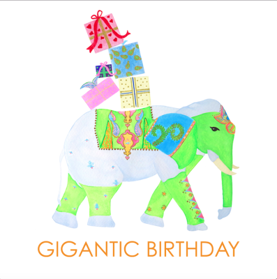 Birthday Elefant Backgifts Card - 1223