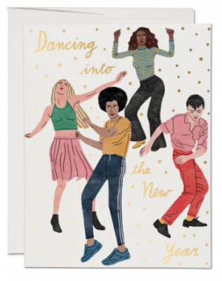 Dance Into The New Year Card - Red Cap Cards