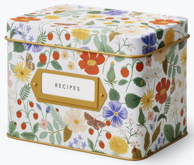 Strawberry Fields Tin Recipe Box - Rezeptdose