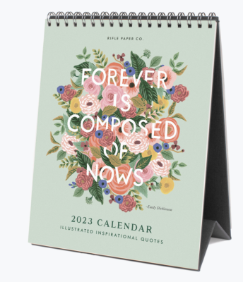2023 Inspirational Quote Desk Calendar - Rifle Paper Co Calendar