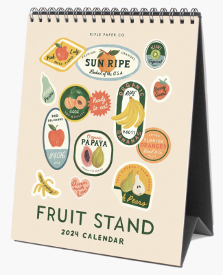 2024 Fruit Stand Desk Calendar - Rifle Paper Co. Calendar