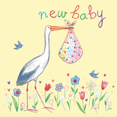 New Baby Stork Card - 1204