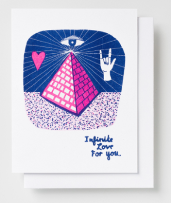 Infinite Love Pyramid Card - Yellow Owl Workshop