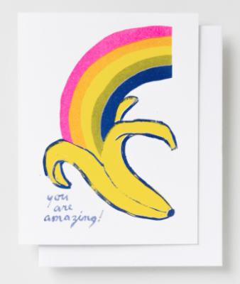 Banana Rainbow Card - Yellow Owl Workshop
