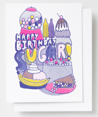 Happy Birthday Sugar Card - Yellow Owl Workshop