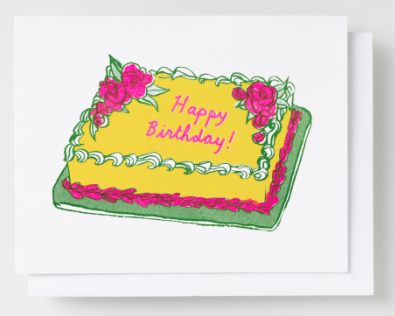 Happy Birthday Cake Card - Yellow Owl Workshop
