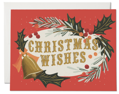 Christmas Wishes Card - Red Cap Cards DYL2609