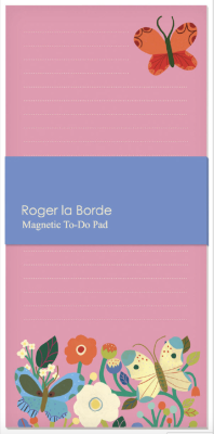 Butterfly Garden Magnet Notepad - Roger la Borde FM043