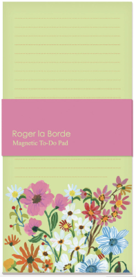 Flower Field Magnet Notepad - Roger la Borde FM044