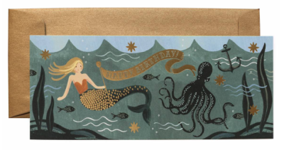 Under the Sea Birthday Long Card - VE 6