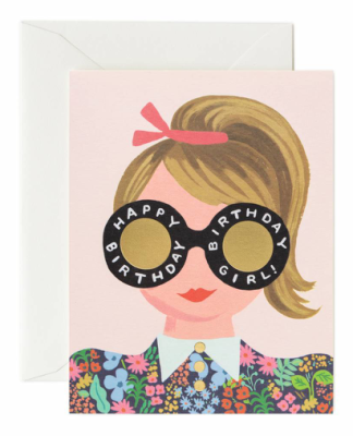 Meadow Birthday Girl Card - Greeting Card