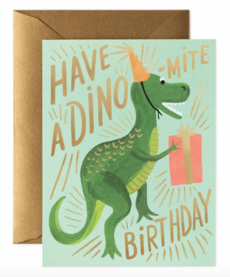 Dino - Mite Birthday Card - Greeting Card