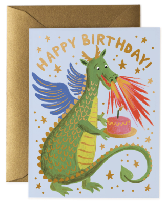 Birthday Dragon Card - Greeting Card