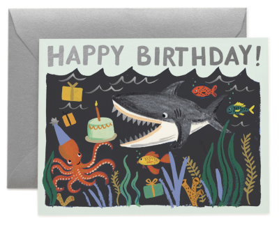 Shark Birthday Card - Rile Paper Co