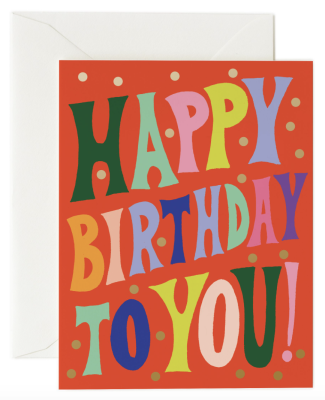 Groovy Birthday Card - Rifle Paper Co.