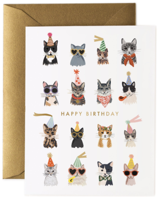 Cool Cats Birthday Card - Rifle Paper Co