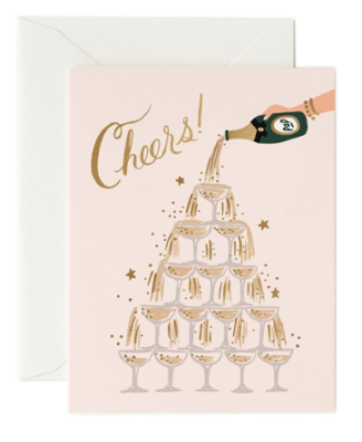Champagne Tower Cheers Card - Rifle Paper Co.