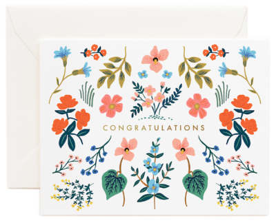 Wildflower Congrats Card - Rifle Paper Co