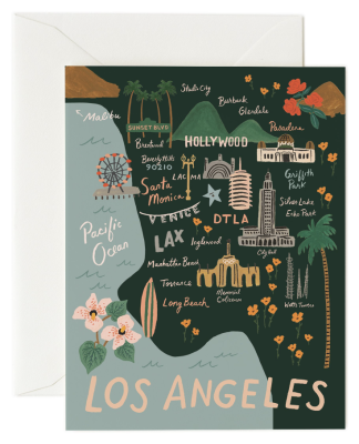 Los Angeles Card - Greeting Card