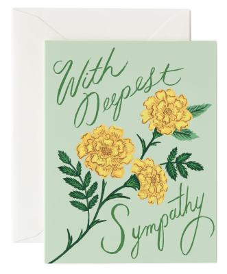 Marigold Sympathy Card - Greeting Card