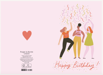 Three Party Girls Card - Roger la Borde GCN439