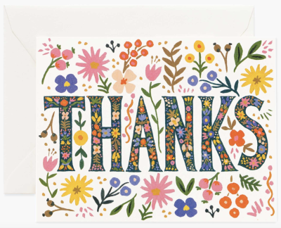 Floral Thanks Card - Rifle Paper Co.