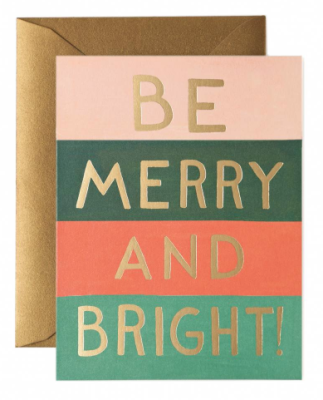 Be Merry and Bride Color Block Card - Rifle Paper Co