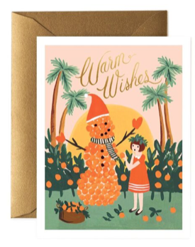 Warm Wishes Snowman Card - Rifle Paper Co.
