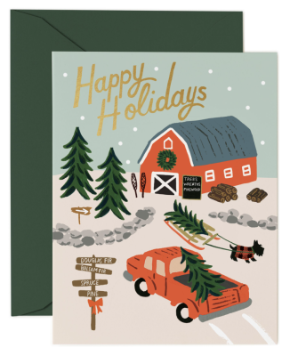 Holiday Tree Farm Card - Greeting Card