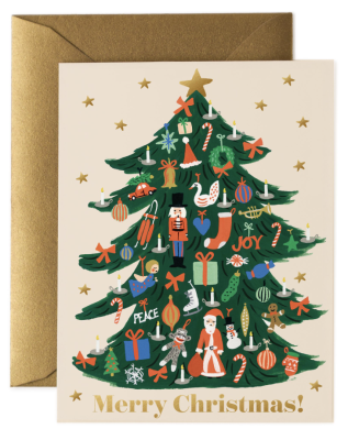 Trimmed Tree Card - Greeting Card