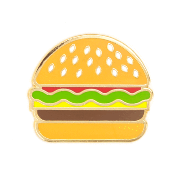 Burger Rose - Enamel Pin