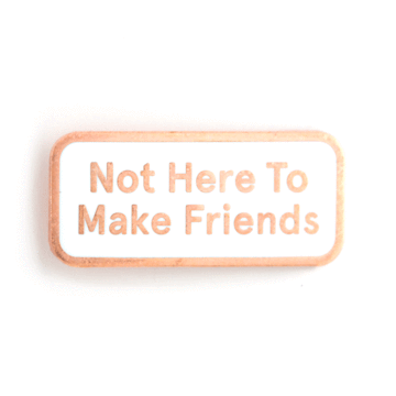 Not Here To Make Friends - Enamel Pin