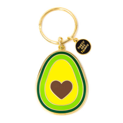Avocado Heart - Enamel Keychain