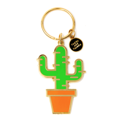 Cactus - Enamel Keychain